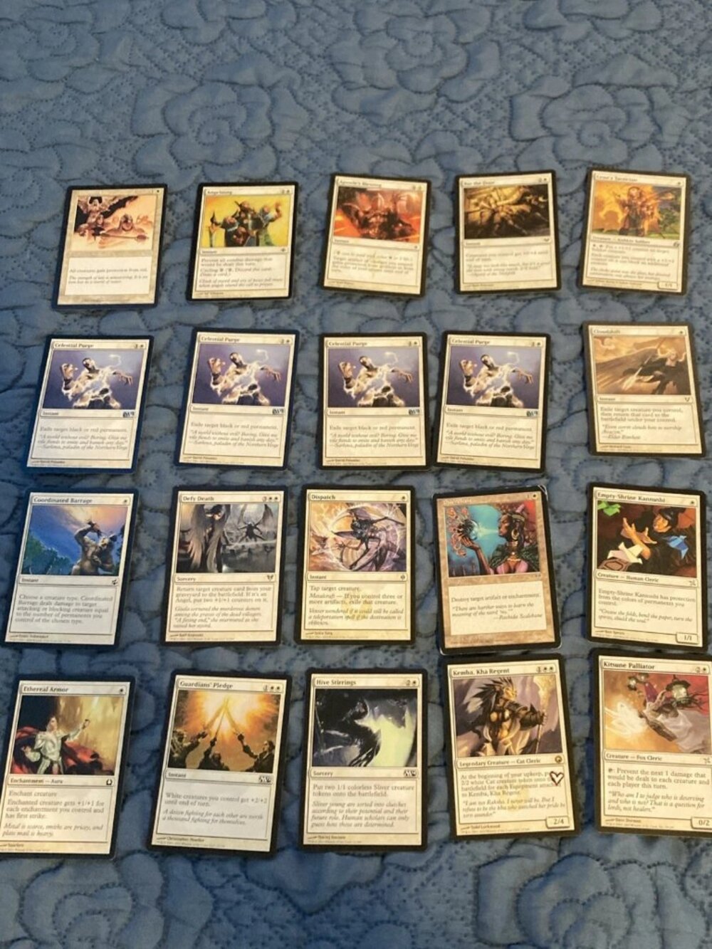 Lot Of 46 White Common, Uncommon And Rare Magic The Gathering Cards
